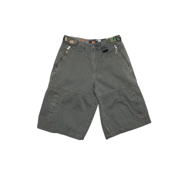 Vintage Route 66 Cargo Shorts Camo Waist Utility Y2K Style β Size 32 - Picture 1 of 10